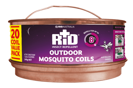 RID MOSQUITO COILS 240G WITH BRONZE BURNER PACK OF 20 